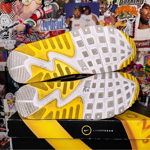 2012 Nike Air Max 90 Hyperfuse Livestrong Size 8 AM90 RARE AM1 1 One - Picture 7 of 10